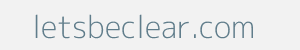 Image of letsbeclear.com