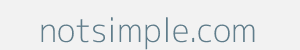 Image of notsimple.com